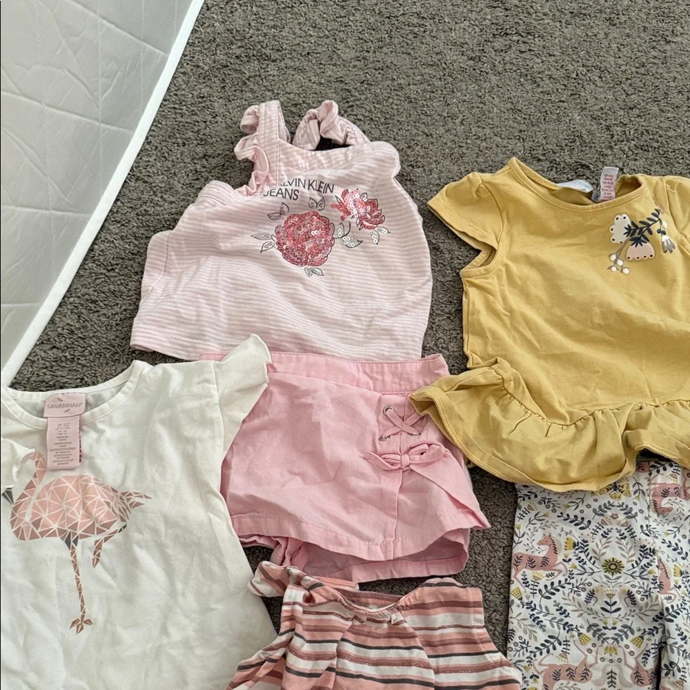 Calvin Klein Collection Pink and Yellow Girls' Set - Picture 2 of 3